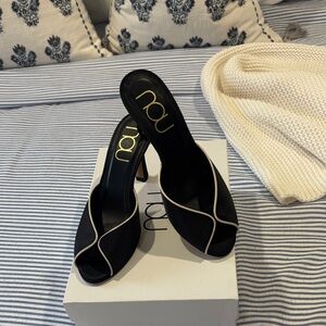 Black Women's Open-Toe Heels